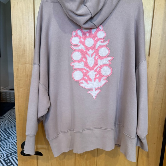 FP Movement by Free People Tops - FP Movement by Free People light purplish Hoodie sweatwith Pink and White Design